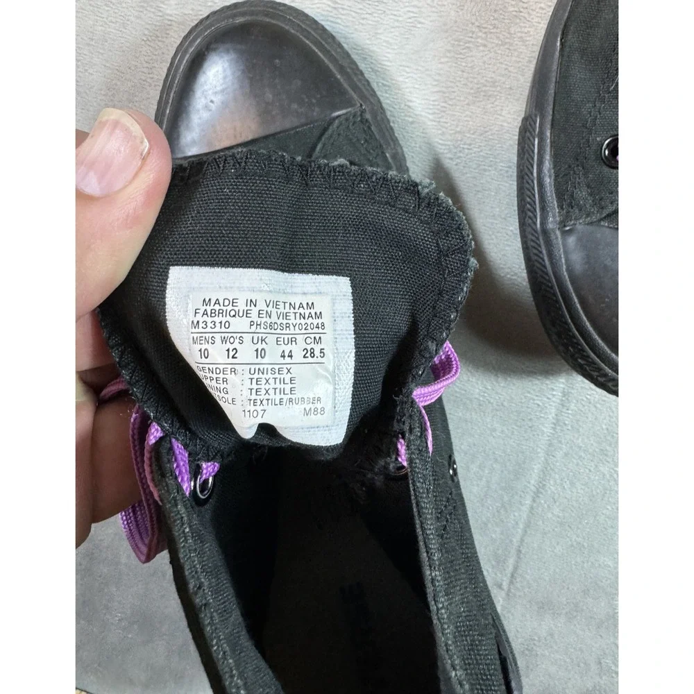 Converse All Star Chuck Taylor‎ High Top All Black Mens 10 / Womens 12